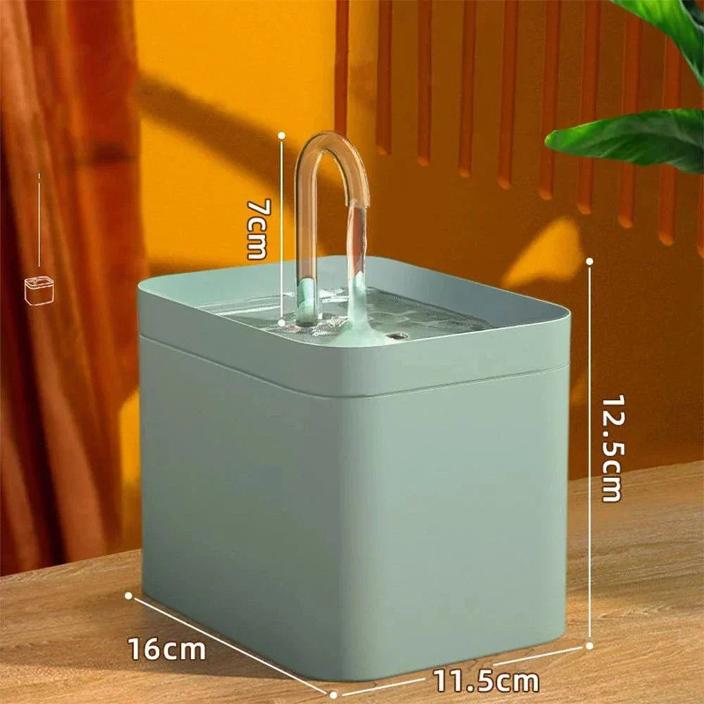 Ultra-stille huisdieren waterfontein met intelligente filtratie - 1,5 l roestvrij staal