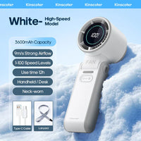 CoolityGo Handventilator met Ice-Cool-technologie | 100 Snelheidsniveaus | 3600mAh Accu | Opvouwbaar & Ultraleicht