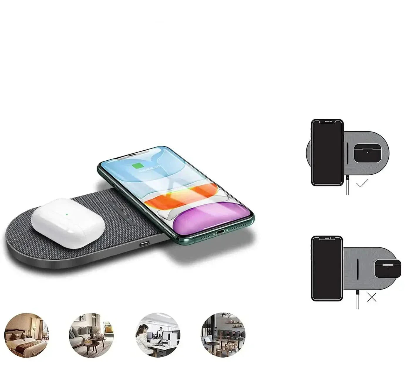 40W Draadloze Oplaadstation – Razendsnel Opladen voor iPhone, AirPods & Samsung