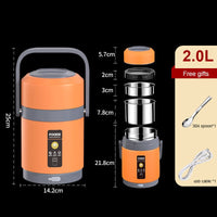 USB Verwarmde Lunchbox | 304 Roestvrij Staal, Draagbare Voedselverwarmer
