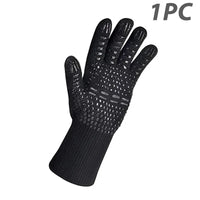 ThermaGrip Hittebestendige Grillhandschoen | Silikon & Katoen | Antislip & vlamvertragend tot 800 °C | Voor Grill, Oven & BBQ | 1 stuk