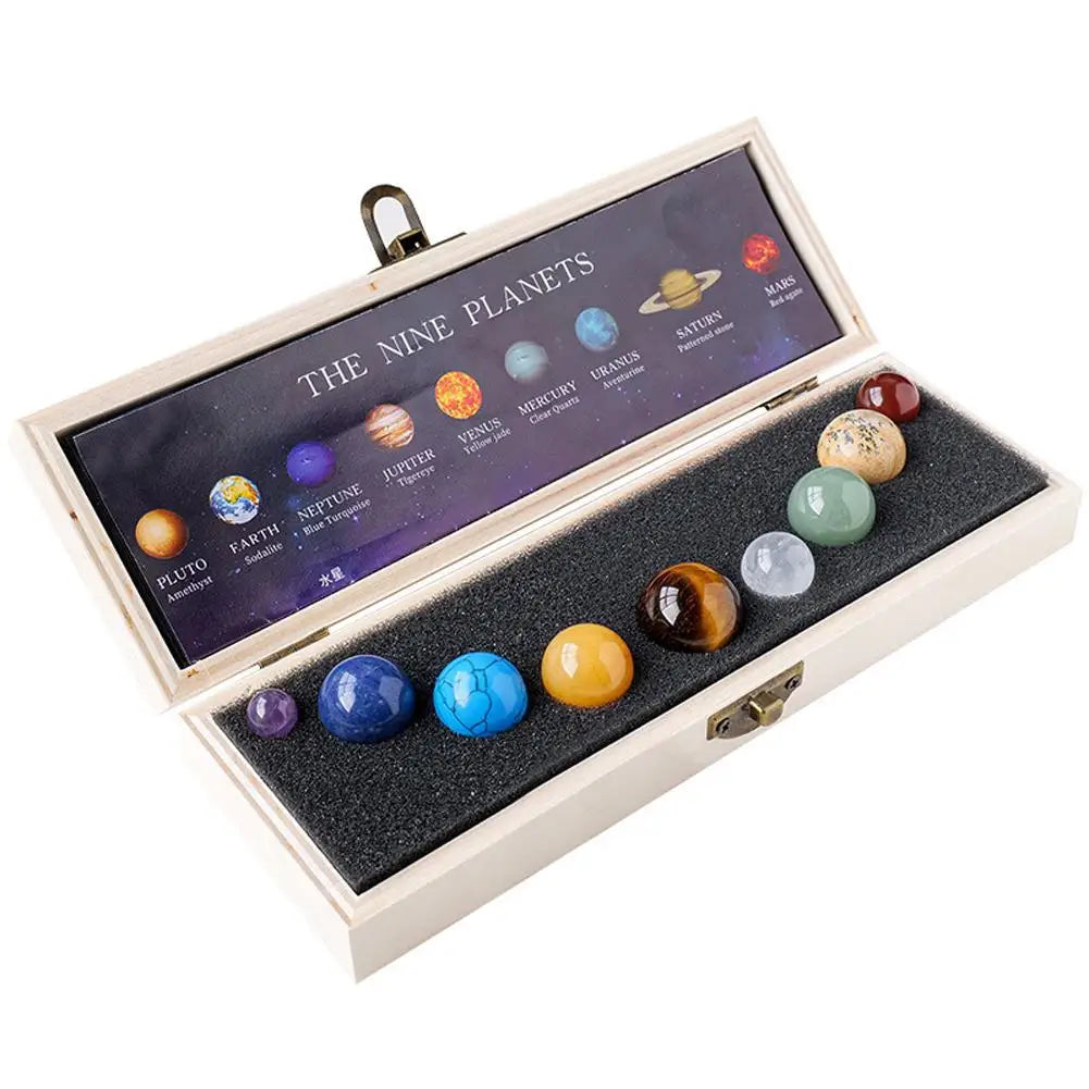 GalaxyGem | Decoratief zonnestelsel met natuurlijke edelsteenbolletjes