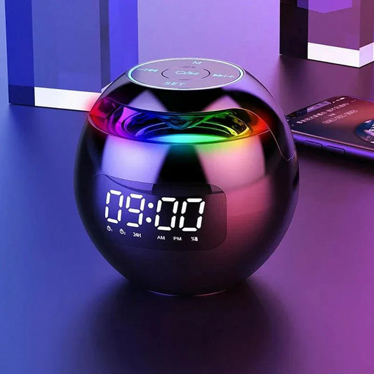 Kogel Luidspreker Wecker | Bluetooth 5.0 | LED Nachtlampje | 2200 mAh Accu