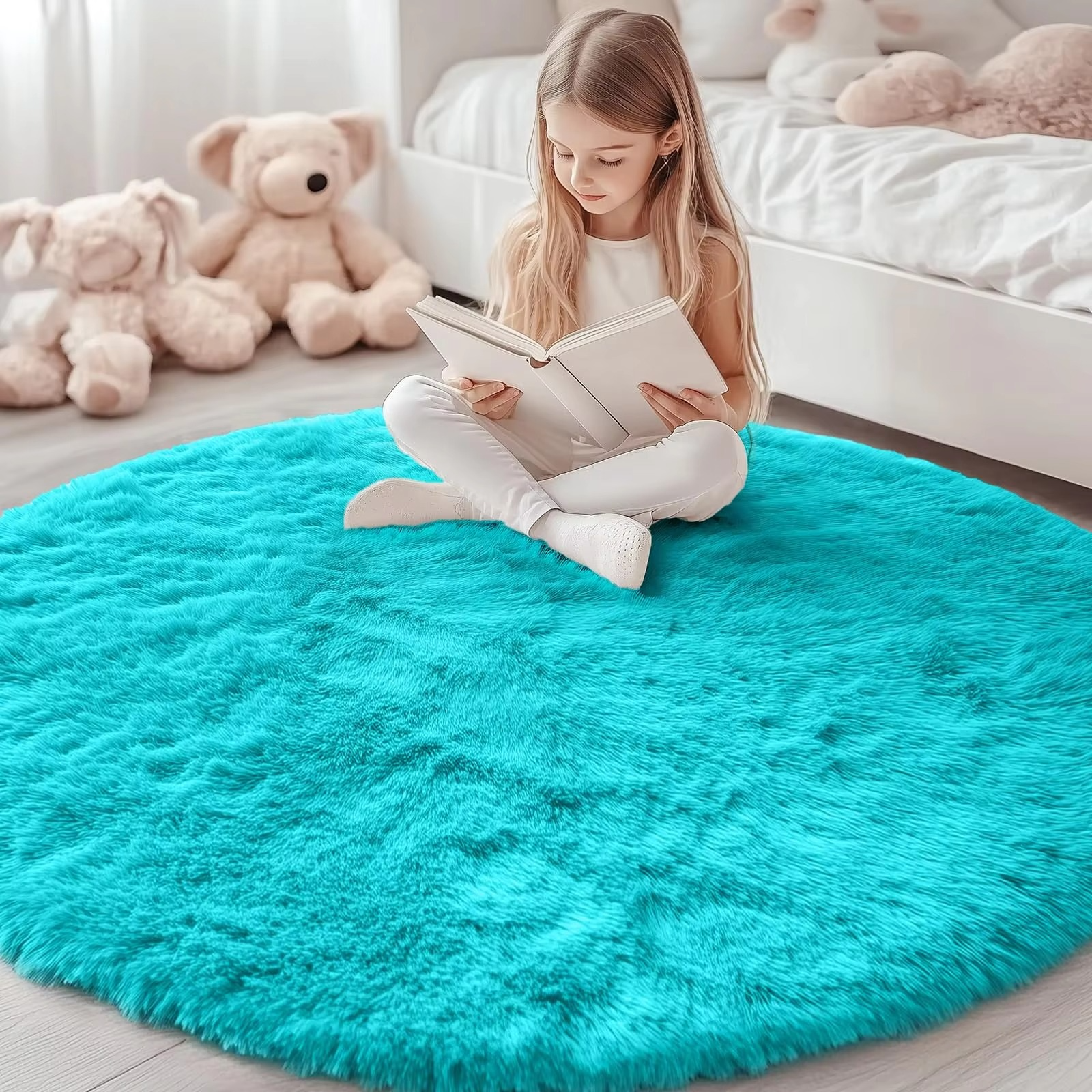 Runder Shag-Tapijt 150 cm
