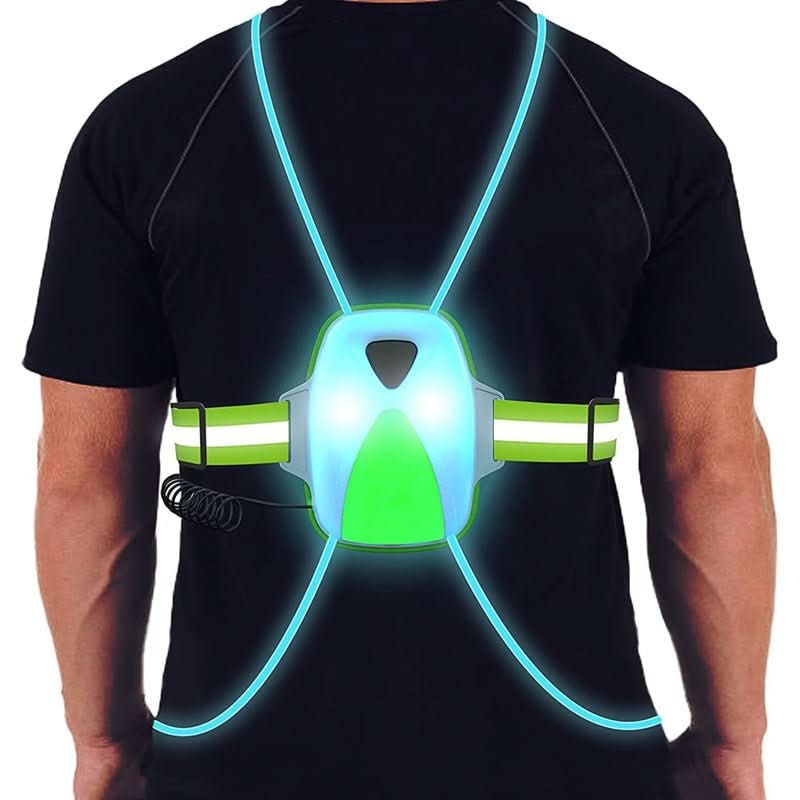 ReflectGlow LED Veiligheidsvest – Verstelbaar Verlicht Vest voor Hardlopen & Buitenactiviteiten
