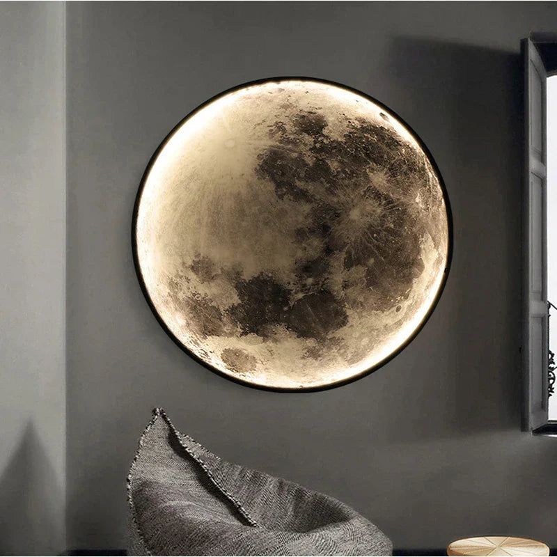 Decoratieve LED wandlamp in de vorm van een maan