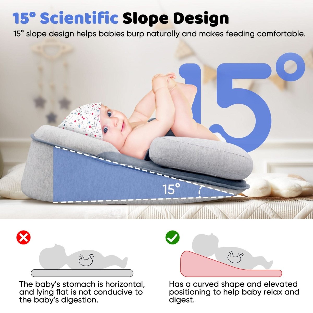 NESTLENAP Baby Kussen – Ergonomisch Kussen voor Veilige Babyslaap