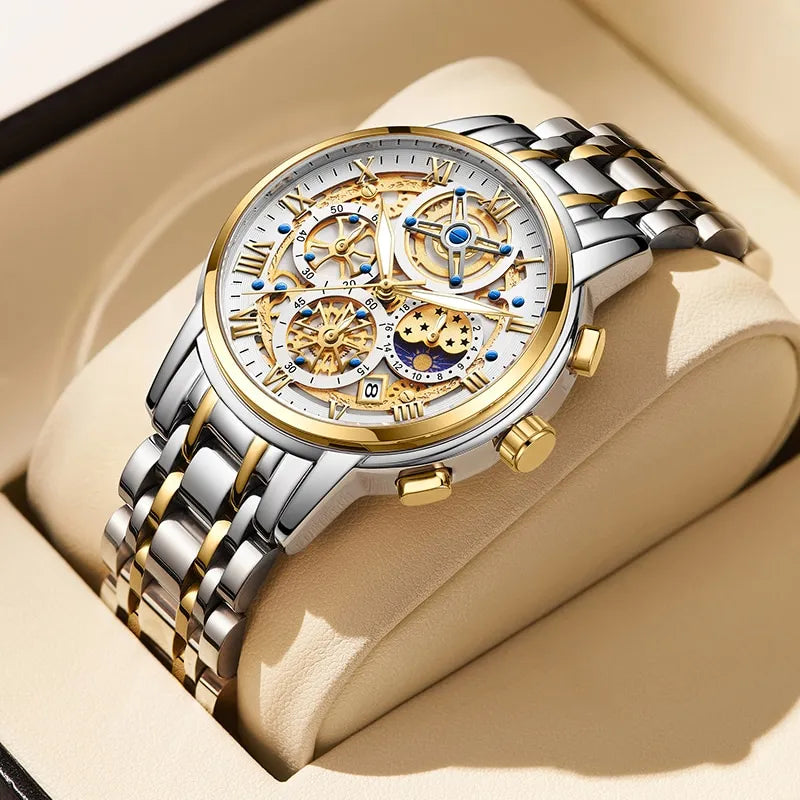 Elegante Business-Quartz Horloge voor Heren | Waterdicht tot 3 Bar – Ronog