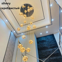 AstraLumen Glazen Bol Trap Chandelier Verhoogt Trapverlichting