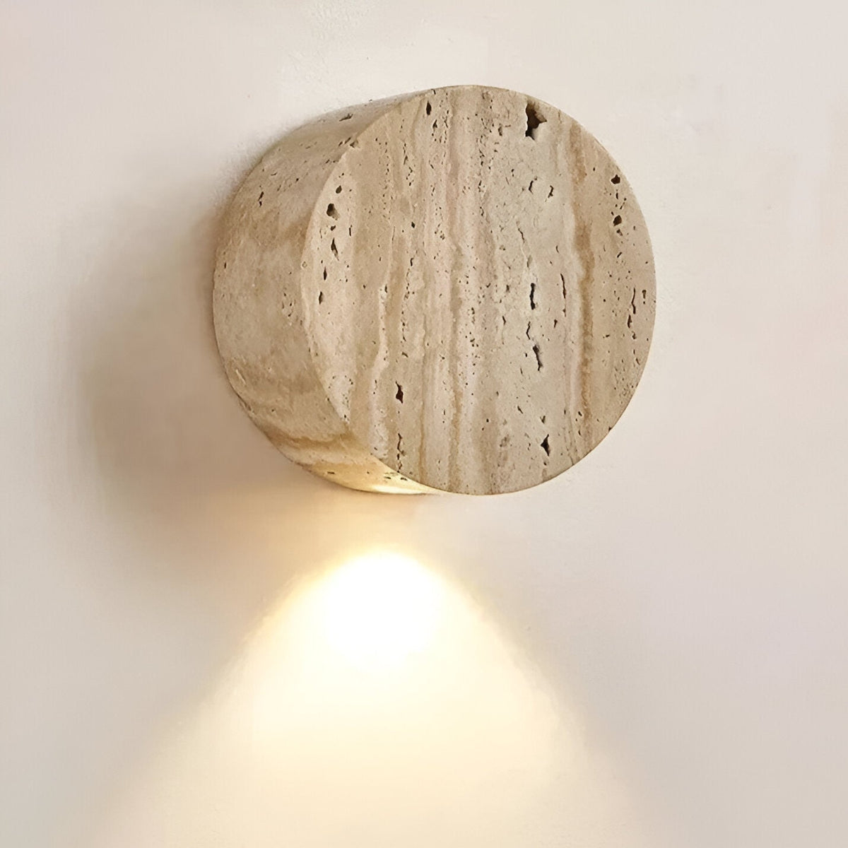 Japanse Wabi Sabi Natuurlijke Travertijn Steen Wandlamp