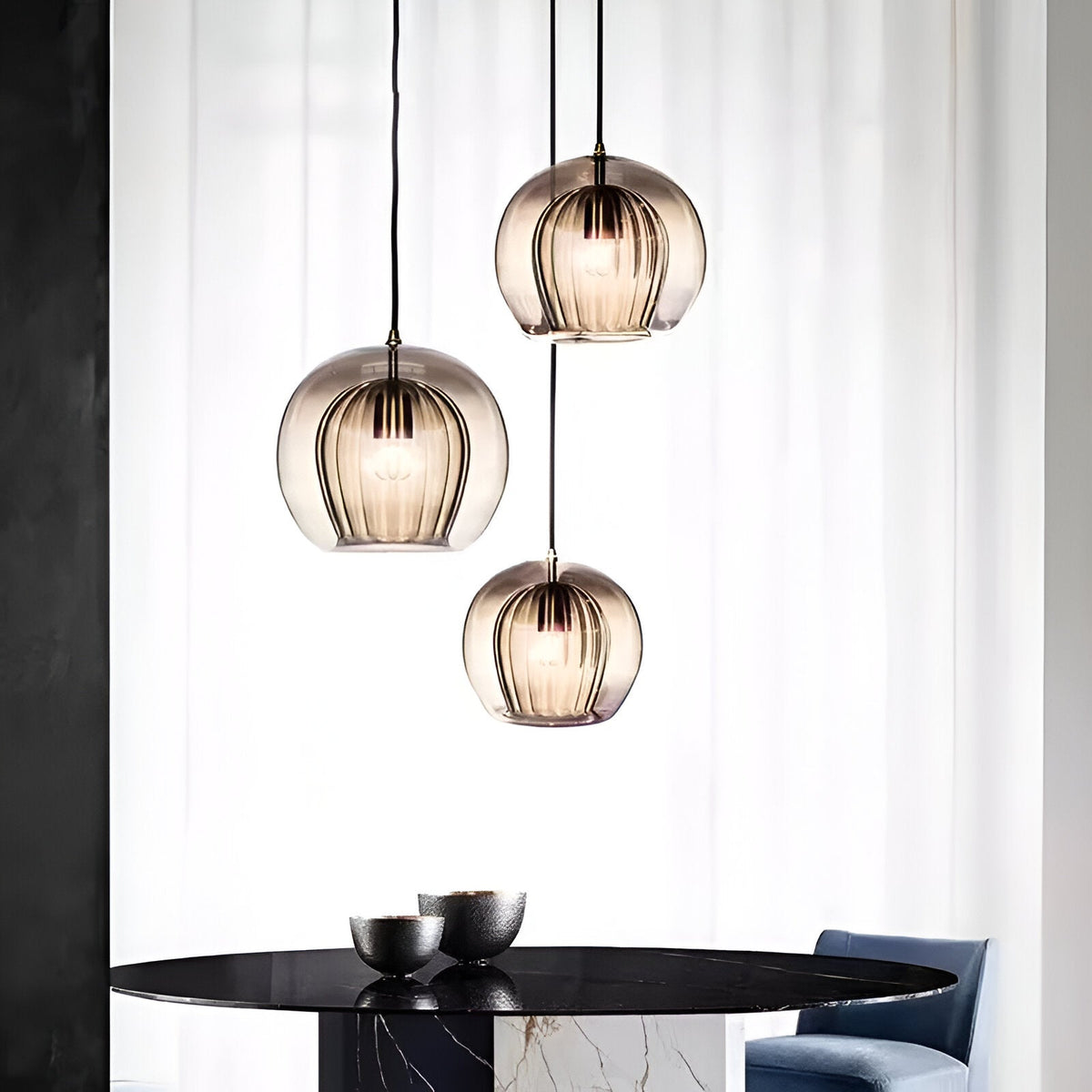 Retro Glazen Globe Vorm Hanglamp