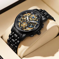 Elegante Business-Quartz Horloge voor Heren | Waterdicht tot 3 Bar – Ronog