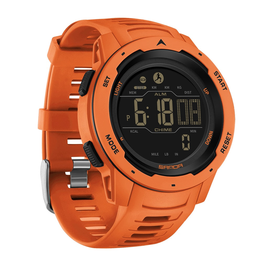 Waterdichte Militaire Stappenteller Digitale Horloge