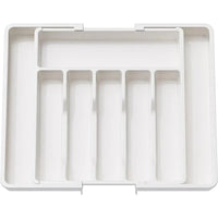 Modulora Besteklade-inzet | Uittrekbare bestek-organizer | Verstelbaar opbergsysteem van PP | 38×35 cm