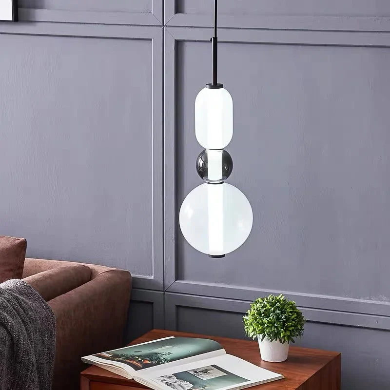 Hanglamp van gekandiseerd glas