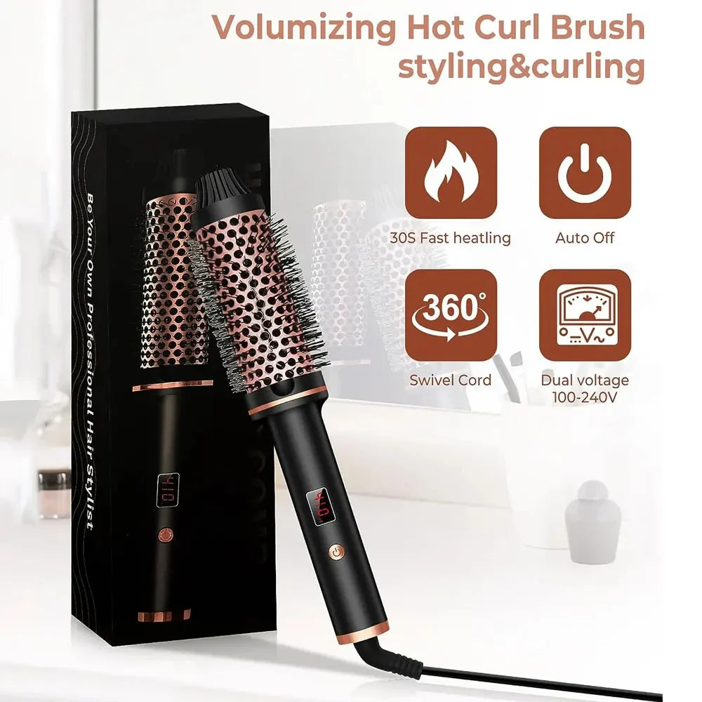 Stylique 3-in-1 Ionen-Haarstyler & Krultang | Steilen, Golven, Volume | Anti-verbrandingsborstel