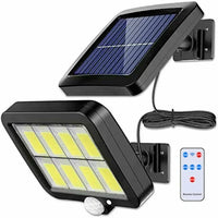 LuminaX Solar | 100 COB LED Solarlicht | IP65 | Bewegingssensor & 3 Modi | Draadloze Buitenverlichting