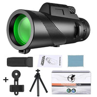 80x100 HD Zoom Monoculaire Telescoop: Krachtige draagbare verrekijkers voor jagen, kamperen en buitenverkenning