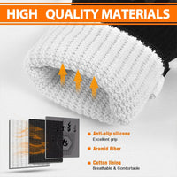 ThermaGrip Hittebestendige Grillhandschoen | Silikon & Katoen | Antislip & vlamvertragend tot 800 °C | Voor Grill, Oven & BBQ | 1 stuk