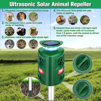 Zonne-energie Ultrasoon Dierenafschrikker