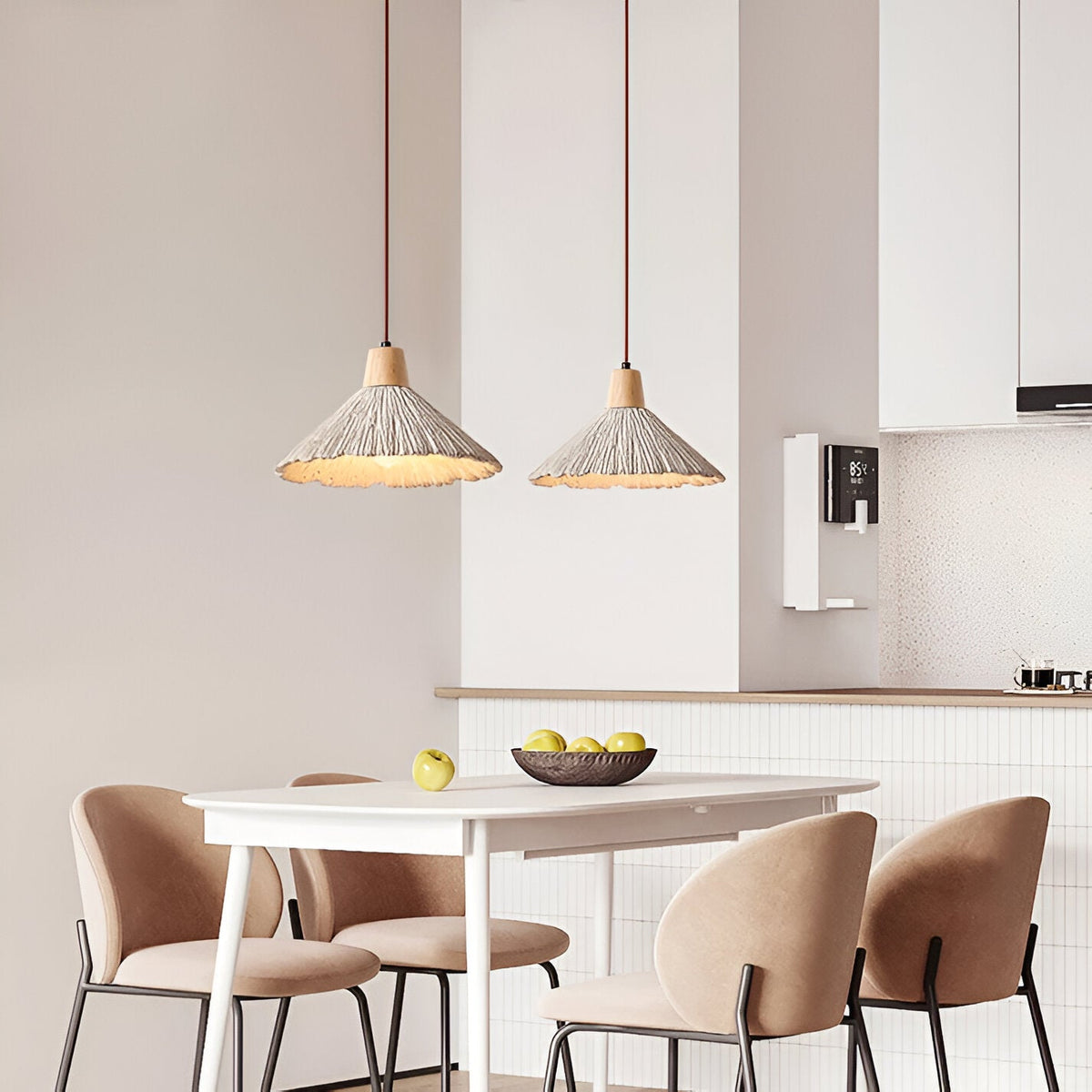 Crème Retro Wabi-Sabi LED Hanglamp