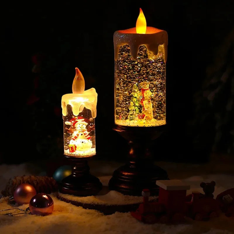 Sneeuwval Kristal Kerstkaarslicht