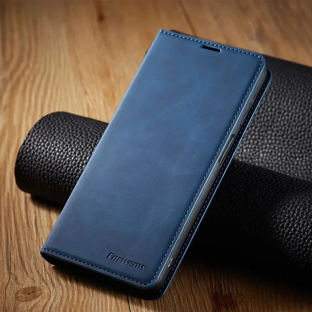 Brehn Samsung Hoes: Magnetische Leren Tas voor Stijlvolle Bescherming