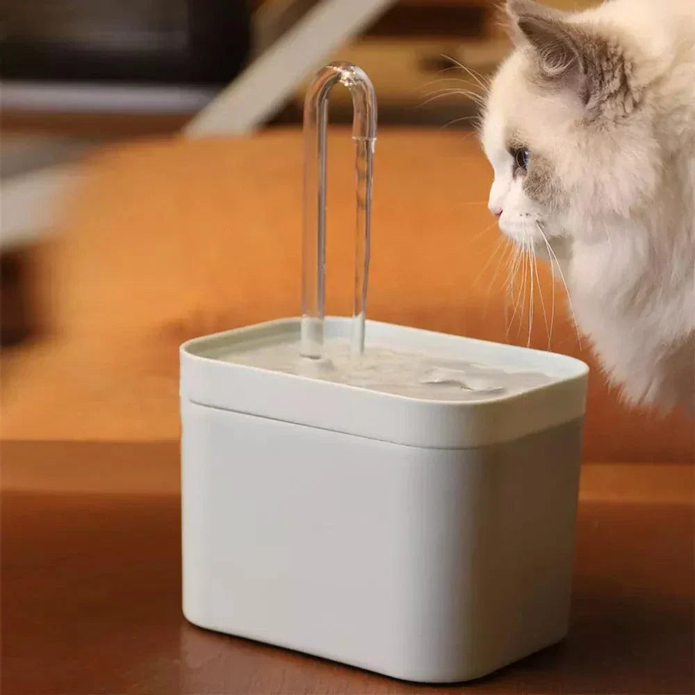 Ultra-stille huisdieren waterfontein met intelligente filtratie - 1,5 l roestvrij staal