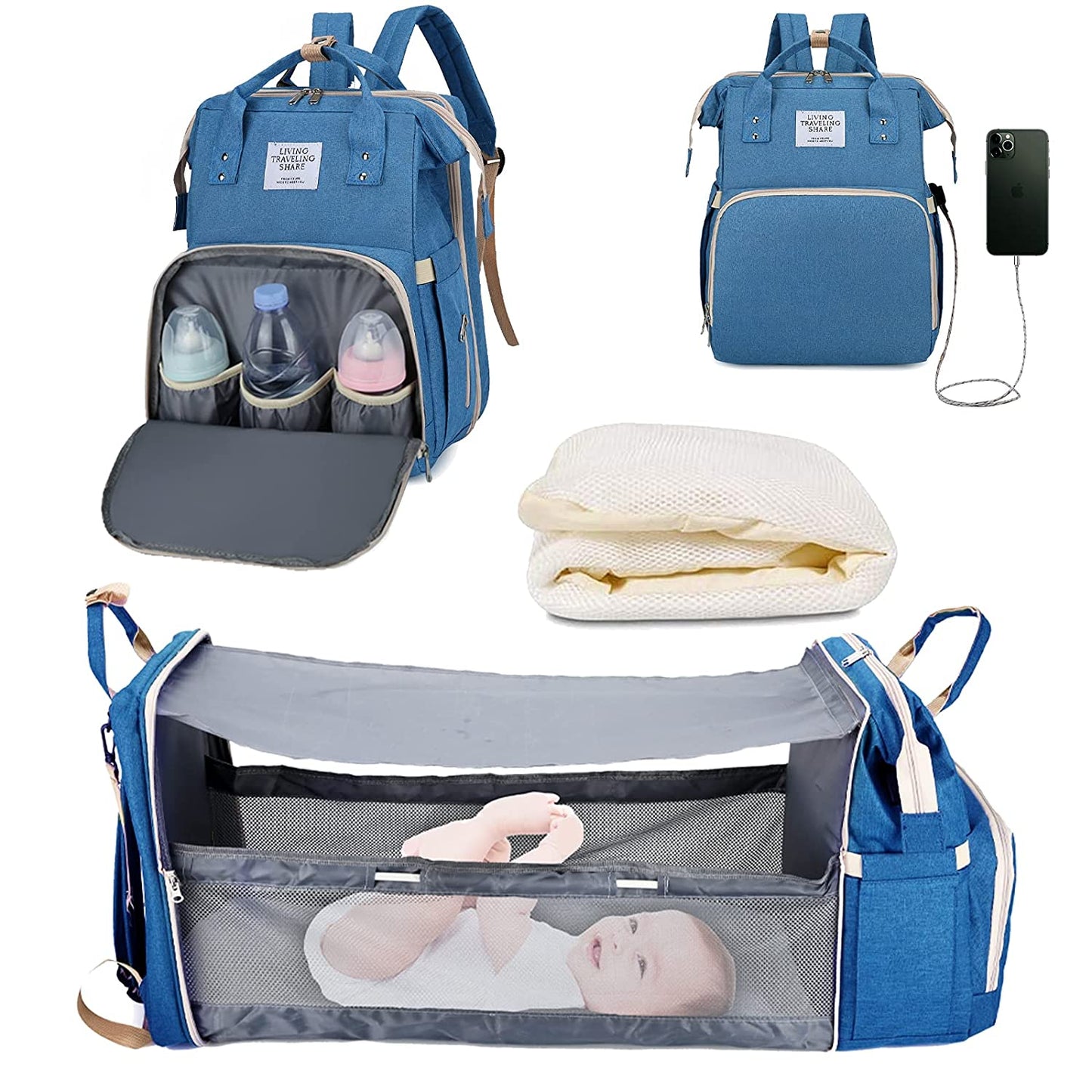 2-in-1 luiertas voor baby's