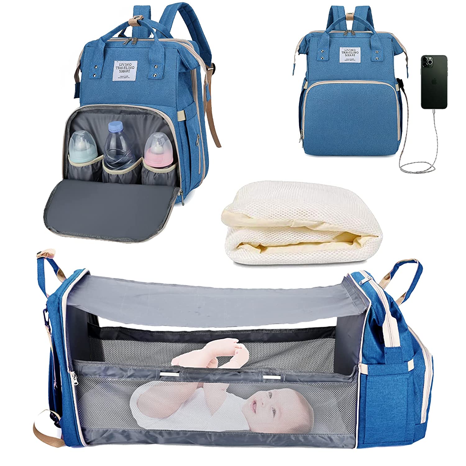 2-in-1 luiertas voor baby's