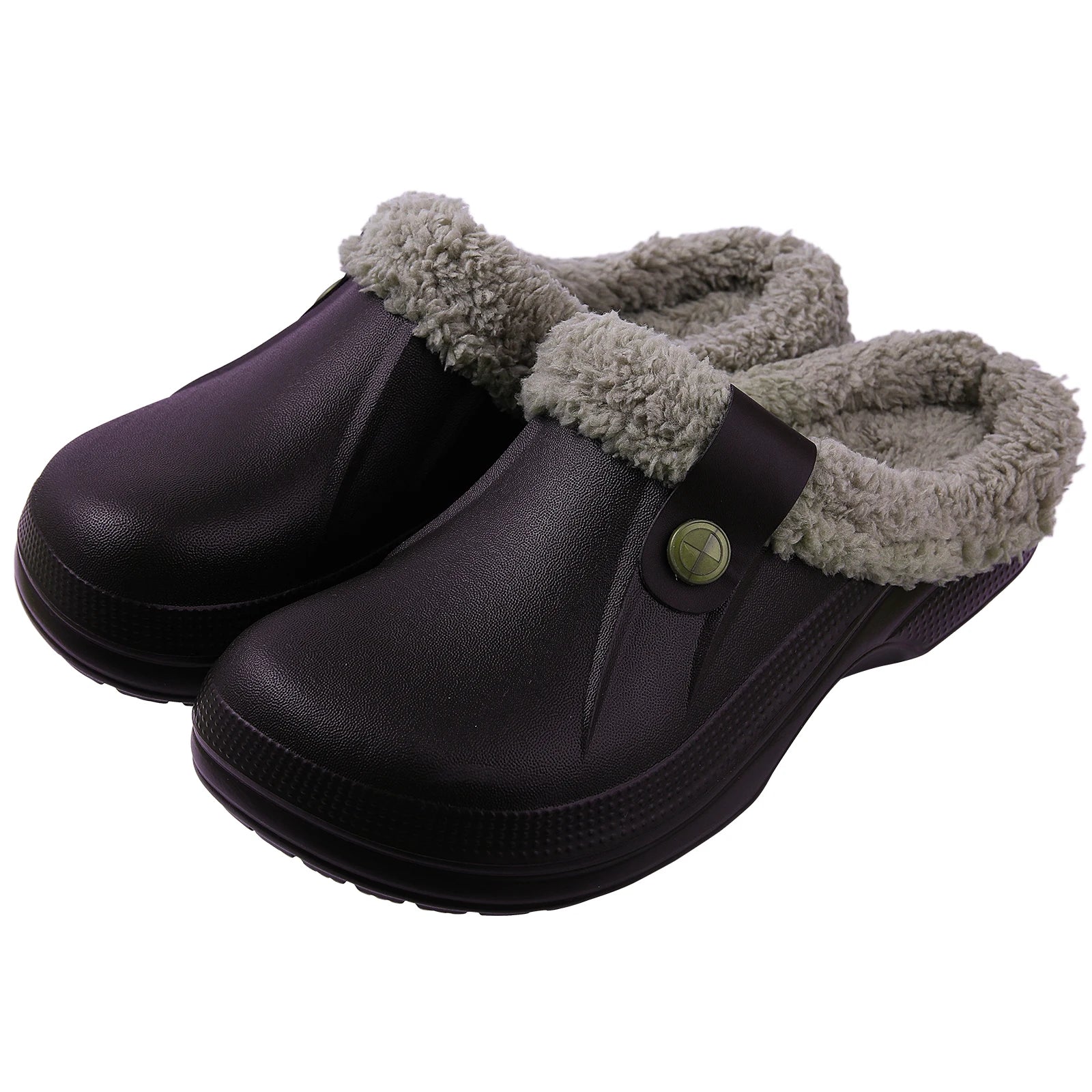 LuxuraFleece Luxe Bontgevoerd Klompen | Gezellige waterdichte slippers voor mannen en vrouwen, perfect voor winterwarmte en stijlvolle tuinuitjes