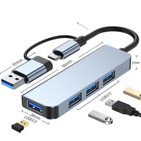 Thunderbolt 3 USB-C Hub met HDMI, PD, SD/TF voor MacBook Air M1 en iPad Pro