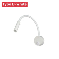 Moderne Flexibele LED-Leeswandlamp met Schakelaar voor Slaapkamer en Studie - 1W/3W