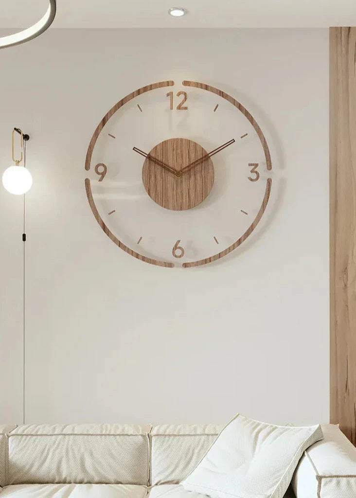 Skanto | Moderne wandklok van hout – Minimalistisch en elegant design voor de woonkamer