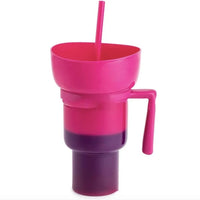 SipSnack Premium Drinkbeker | 2-in-1 beker voor snacks en drankjes, spat- en lekvrij, perfect voor onderwe
