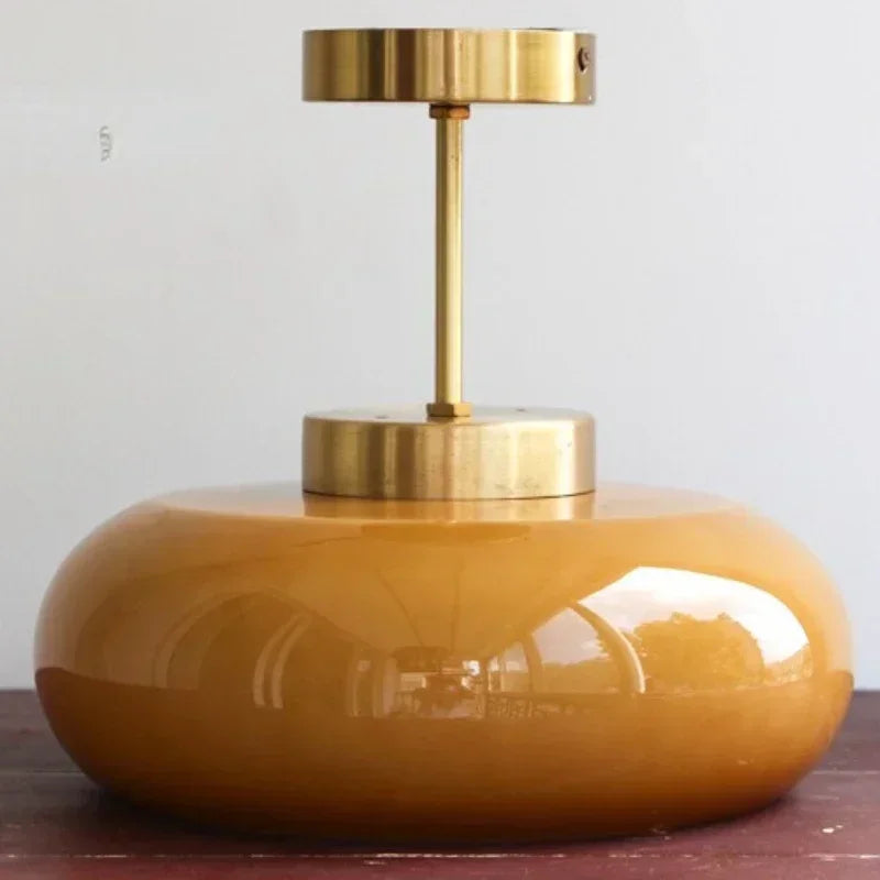 Elegante hanglamp met glazen kap