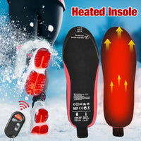Verwarmde Inlegzolen WarmStep Pro | Oplaadbaar met Afstandsbediening | 3 Verwarmingsniveaus | Op Maat Knipbaar | Elektrische Voetwarmers voor Winter & Buiten
