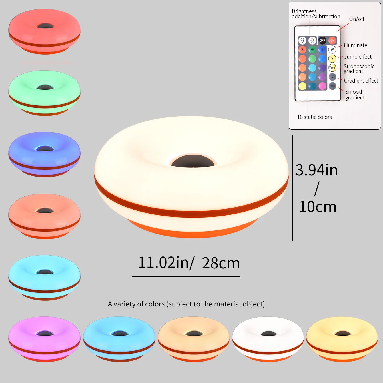 AURORA GLO LED-Lamp | RGB16 & Traploos Dimbaar | Touch- & Afstandsbediening | USB