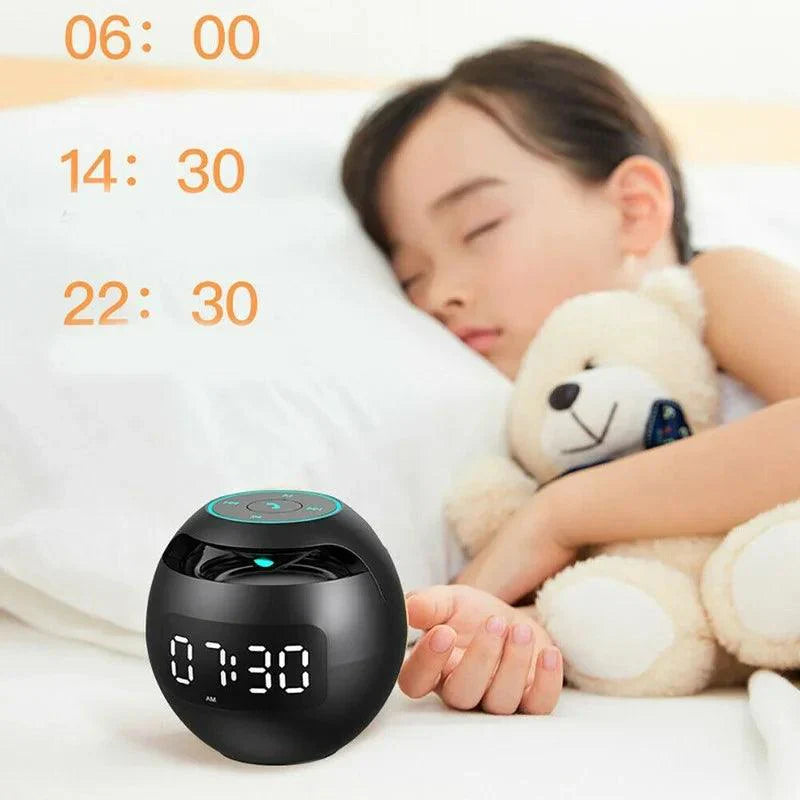 Kogel Luidspreker Wecker | Bluetooth 5.0 | LED Nachtlampje | 2200 mAh Accu