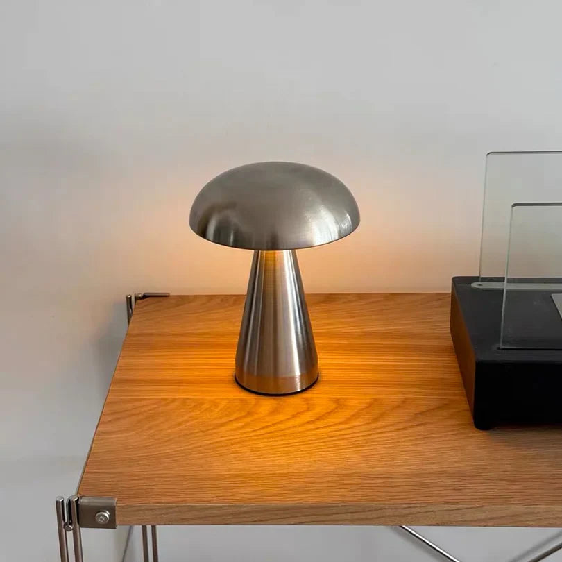 LumoShroom Tafellamp | Retro Paddenstoel-Design | LED & Dimbaar | Oplaadbaar
