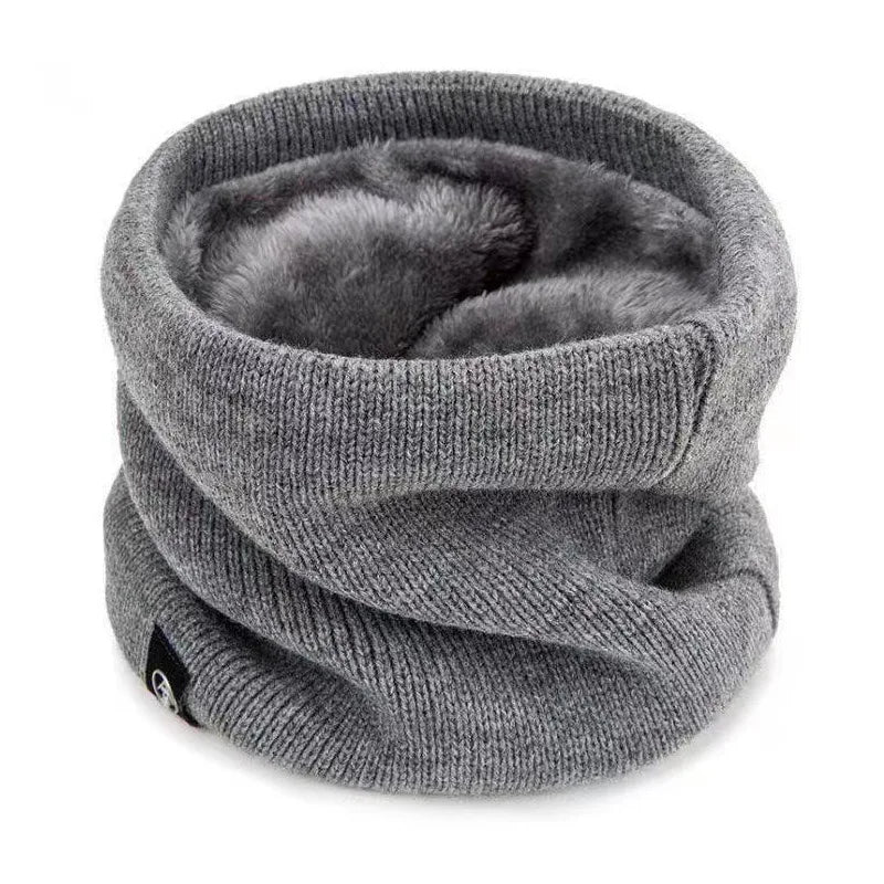 ThermoKnit Pro | Warme gebreide sjaal met fleecevoering | Winddicht & Ademend | Verstelbare multifunctionele nekbescherming voor dames & heren