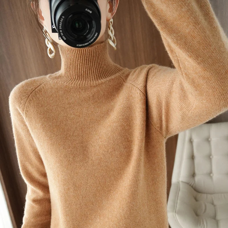 LuxeMerino Classic Mock Neck Sweater | Exquise merinowollen pullover voor ultieme warmte en zachtheid deze herfst en winter