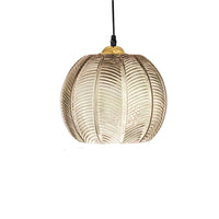 Noordse Groene Bladpatroon Glazen Hanglamp