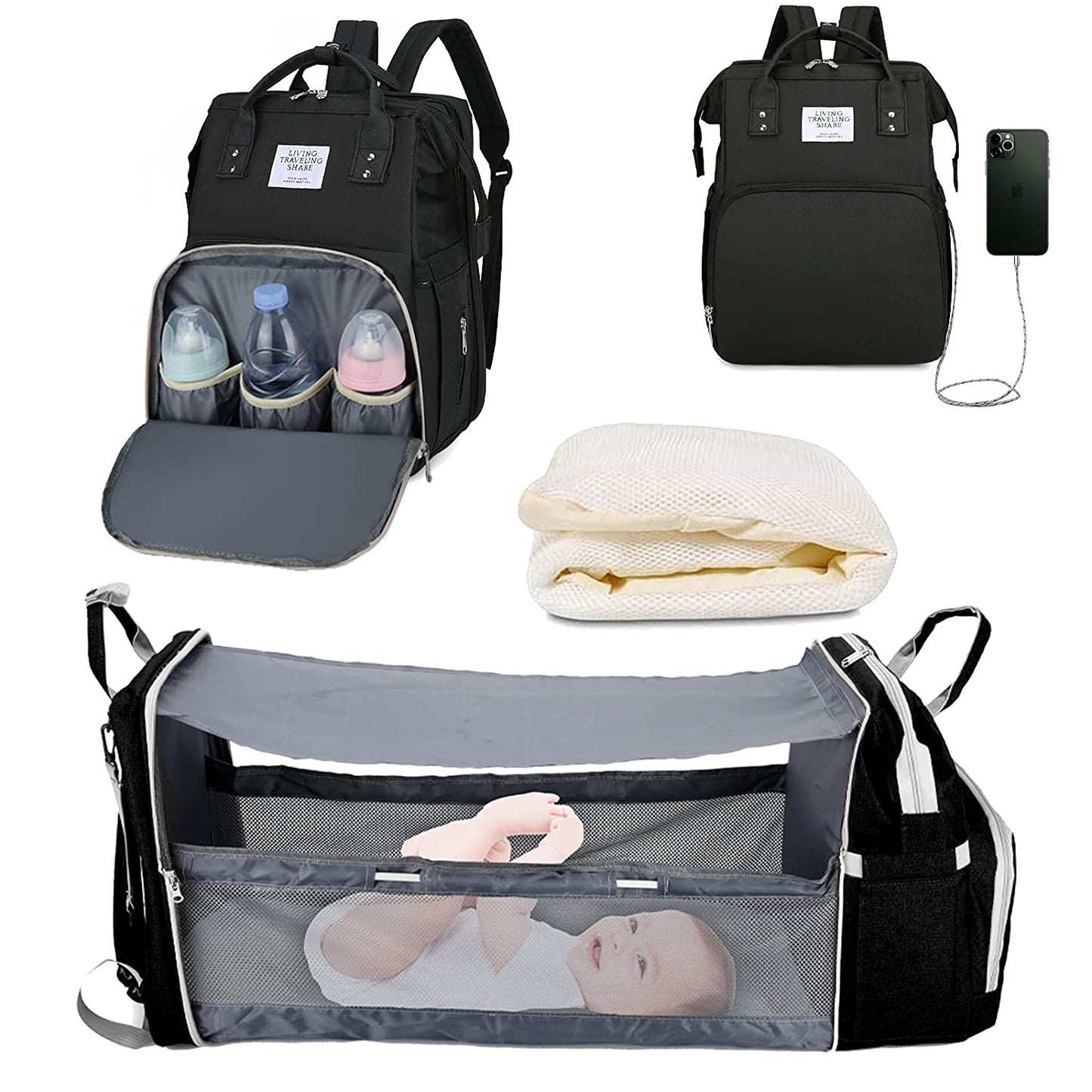 2-in-1 luiertas voor baby's