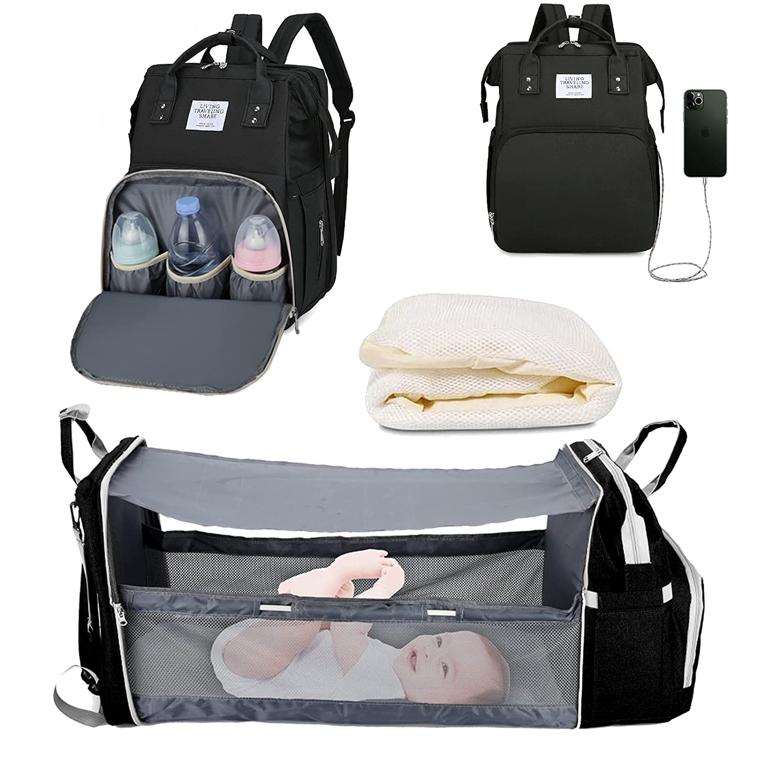 2-in-1 luiertas voor baby's