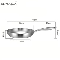 Skanto | Professionele Kookpan - 304 RVS, 2MM dik 5-laags Stalen pan & Kookpan