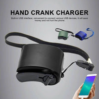 Draagbare noodoplaadapparaat met handcrank, USB-aansluiting en LED-display