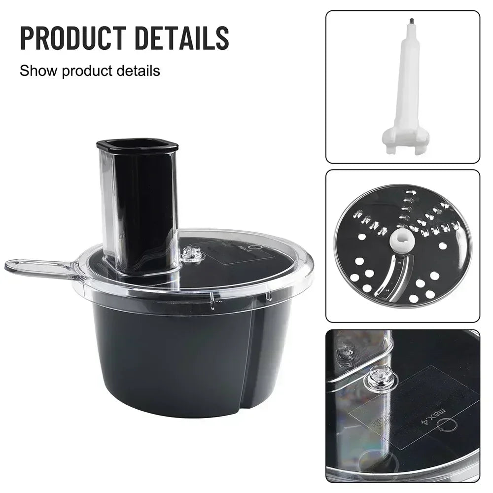 MixWerk Thermomix Snijset voor TM6 & TM5 | Groentesnijder & Kaasschaaf | Snijopzetstuk voor Radijs & Zoete Aardappelen | Accessoire met Container