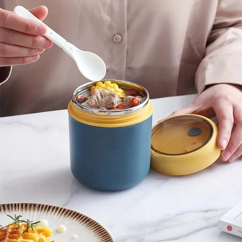 ThermoMea thermobekers RVS | 530 ml / 710 ml | Geïsoleerde soep- en lunchbeker | Lekvrij en duurzaam