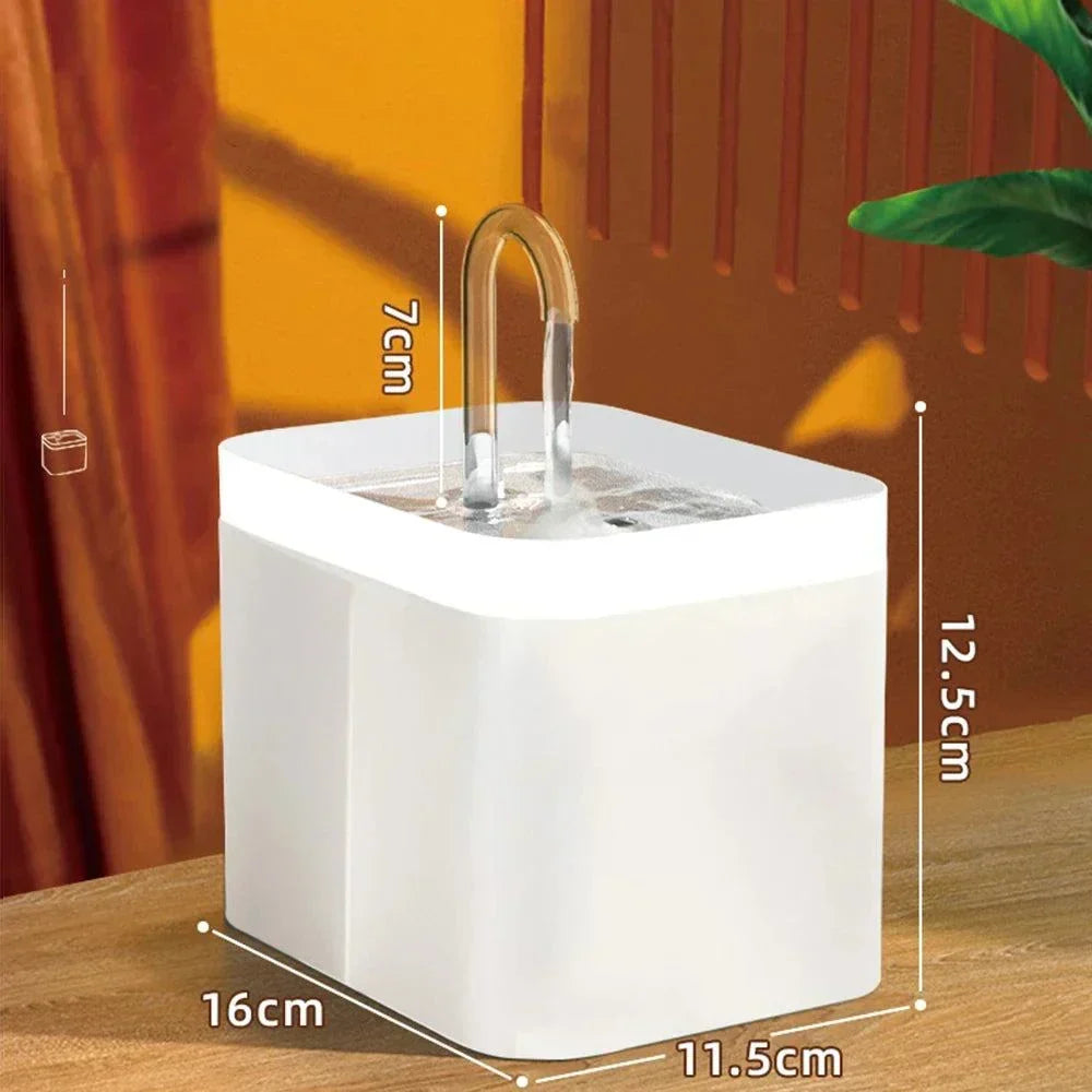 Ultra-stille huisdieren waterfontein met intelligente filtratie - 1,5 l roestvrij staal
